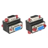 DeLock D-Sub 9 pin male > female 90° angled Nut and Screw changeable Adapter