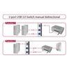 Kép 5/6 - Delock 87667 2 portos manuális kétirányú USB 3.0 kapcsoló