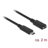 Kép 3/4 - DeLock Extension cable SuperSpeed USB (USB 3.1 Gen 1) USB Type-C male > female 3 A 2m Black