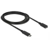 Kép 4/4 - DeLock Extension cable SuperSpeed USB (USB 3.1 Gen 1) USB Type-C male > female 3 A 2m Black