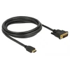 Kép 6/7 - Delock 85654 HDMI - DVI 24+1 kétirányú 2m kábel
