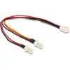 Kép 3/3 - Delock 89343 Molex 3 pin anya > 2 x Molex 3 pin apa (ventillátor) 22 cm kábel
