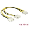 Kép 2/2 - DeLock Power cable 2x 4 pin Molex male > 8 pin EPS male 30cm