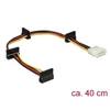 DeLock Power Molex 4 pin plug > 4x SATA 15 pin receptacle 40cm cable