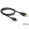 Kép 3/3 - Delock 82396 0,7 méter USB 2.0-A > USB mini-B 5 pin apa/apa kábel