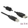 Kép 2/2 - Delock 84899 USB 2.0-A > USB-B apa/apa 5m fekete kábel