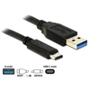 Delock 83870 USB 10 Gbps (USB 3.1 Gen 2) A > USB Type-C 1 m fekete USB kábel