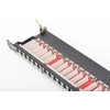 Kép 6/6 - DIGITUS CAT6 HD 24port 19" 0,5U kompakt fekete árnyékolt Patch Panel