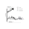 Kép 12/13 - DIGITUS flexibilis fali monitor (VESA 100x100) + billentyűzet tartó konzol