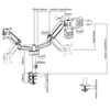 Kép 9/12 - EQuip 17"-32" Dual Monitor Desk Mount Bracket Black