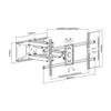 Kép 7/7 - Equip TV Fali konzol - 650324 (37"-90", Max.: 75kg, dönthető, forgatható, fekete)