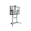 Kép 11/12 - Equip TV/Monitor állvány - 650605 (60"-100" álló, dönthető, állítható magasság, gurulós, Max.:100kg, fekete/ezüst)