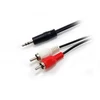 Audio kábel, 3,5 mm jack-2xRCA, 2,5 m, EQUIP