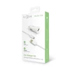 FIXED set of car charger with USB output and USB/micro USB cable, 1 meter, 12W Fehér