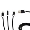 Kép 1/3 - Gembird USB charging combo 3-in-1 cable, black, 1m