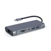 Kép 1/4 - Gembird A-CM-COMBO7-01 USB Type-C 7-in-1 Multi-Port Adapter Space Grey