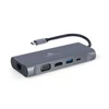 Kép 2/4 - Gembird A-CM-COMBO7-01 USB Type-C 7-in-1 Multi-Port Adapter Space Grey