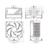 ID-Cooling CPU Cooler - FROZN A410 ARGB (29.9dB; max. 132,54 m3/h; 4pin, 4 db heatpipe, 12cm, A-RGB, PWM)