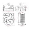 ID-Cooling CPU Cooler - FROZN A410 BLACK (28.95dB; max. 132,94 m3/h; 4pin csatlakozó, 4 db heatpipe, 12cm, PWM)
