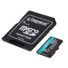 Kép 7/8 - Kingston 128GB SD micro Canvas Go! Plus (SDXC Class 10 UHS-I U3) (SDCG3/128GB) memória kártya adapterrel
