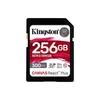 Kép 4/6 - Kingston 256GB SD Canvas React Plus (SDXC Class 10 UHS-II U3) (SDR2/256GB) memóriakártya