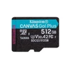 Kép 4/5 - Kingston 512GB SD micro Canvas Go! Plus (SDXC Class 10 UHS-I U3) (SDCG3/512GBSP) memória kártya