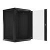 Kép 26/28 - Lanberg WF01-6618-10B 19" 18U SZÉL:600 MÉLY:600 MAG:907 lapraszerelt üvegajtós fekete fali rack szekrény
