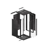 Kép 25/25 - Lanberg WF01-6622-10B 19" 22U SZÉL:600 MÉLY:600 MAG:1085 lapraszerelt üvegajtós fekete fali rack szekrény