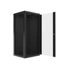 Kép 16/24 - Lanberg WF01-6627-10B 19" 27U SZÉL:600 MÉLY:600 MAG:1307 lapraszerelt üvegajtós fekete fali rack szekrény
