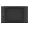 Kép 18/28 - Lanberg WF01-6406-10B 19" 6U SZÉL:600 MÉLY:450 MAG:379 lapraszerelt üvegajtós fekete fali rack szekrény