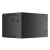 Kép 23/28 - Lanberg WF01-6406-10B 19" 6U SZÉL:600 MÉLY:450 MAG:379 lapraszerelt üvegajtós fekete fali rack szekrény