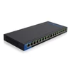 Kép 3/3 - Linksys SMB LGS116P 16port POE+ 10/100/1000Mbps LAN nem menedzselhető asztali Switch