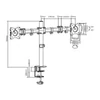 Kép 5/5 - LogiLink BP0022 13"-27" Dual asztali monitor tartó konzol