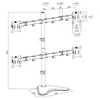 Kép 3/6 - LogiLink BP0046 13"-32" Quad asztali monitor tartó konzol