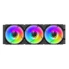 Rampage CPU Water Cooler - INFINITE V360 (Mágneses kijelző, 36,9dB max., 98,54 m3/h; 3x12cm, A-RGB LED, fekete)