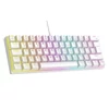 Rampage Billentyűzet - PLOWER K60 White US (Vezetékes, Mechanikus, Blue switch, angol, fehér, RGB LED)
