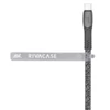 Kép 10/12 - USB kábel, USB-C - USB-C, 1,2 m, RIVACASE "PS6105", szürke