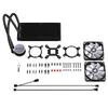 Sharkoon CPU Water Cooler - S70 RGB AIO 240mm (max. 35 dB (A); max. 131.93 m3/h; 2x12cm, A-RGB LED)