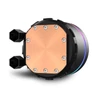 Sharkoon CPU Water Cooler - S80 RGB AIO 240mm (max. 35 dB (A); max. 131.93 m3/h; 2x12cm, A-RGB LED, fekete)