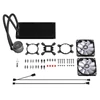 Sharkoon CPU Water Cooler - S80 RGB AIO 240mm (max. 35 dB (A); max. 131.93 m3/h; 2x12cm, A-RGB LED, fekete)