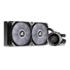 Sharkoon CPU Water Cooler - S80 RGB AIO 240mm (max. 35 dB (A); max. 131.93 m3/h; 2x12cm, A-RGB LED, fekete)