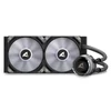 Sharkoon CPU Water Cooler - S80 RGB AIO 240mm (max. 35 dB (A); max. 131.93 m3/h; 2x12cm, A-RGB LED, fekete)