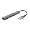 Kép 2/6 - USB elosztó-HUB, 4 port, alumínium, USB 2.0, TRUST "Halyx"