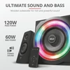 Kép 5/17 - Trust GXT 629 Tytan 2.1 Speaker RGB jack 120W fa gamer hangszóró