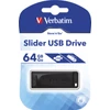 Kép 4/4 - Pendrive, 64GB, USB 2.0, VERBATIM "Slider", fekete