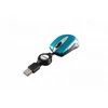 Kép 8/9 - Egér, vezetékes, optikai, kisméret, USB, VERBATIM "Go Mini", ezüst-karibikék