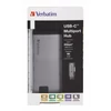 USB elosztó-HUB, USB-C/USB 3.0/HDMI/Ethernet/SD/microSD, VERBATIM