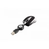 Kép 6/7 - Egér, vezetékes, optikai, kisméret, USB, VERBATIM "Go Mini", ezüst-fekete