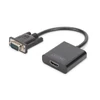 Kép 5/7 - DIGITUS VGA apa -> HDMI anya adapter audio kábellel