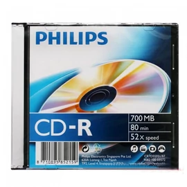 Philips CD-R80 52x Slim írható CD lemez